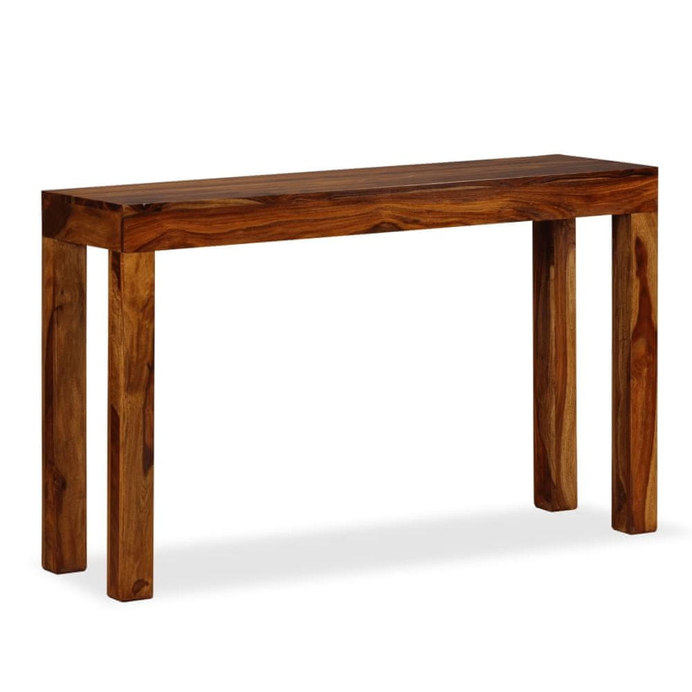 Vidaxl Konzolový stolík, drevený masív sheesham, 120x35x75 cm